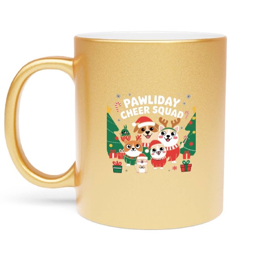 Pawliday Cheer Squad - Festive Pet Lover Christmas Metallic Mugs
