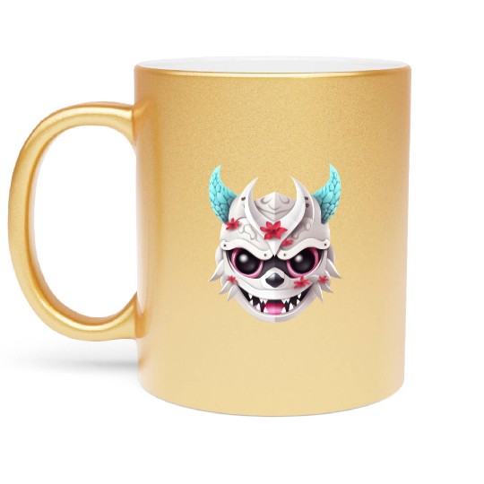 Cat Demon Mas Metallic Mugs