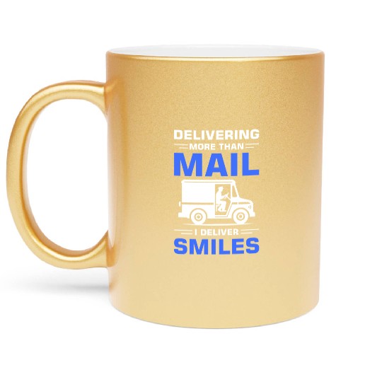 Postal Worker and Mailman Design Metallic Mugs