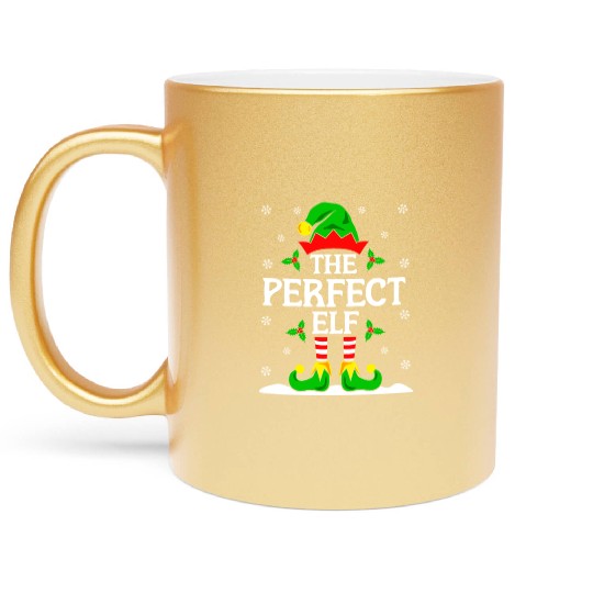 The Perfect Elf Christmas Metallic Mugs