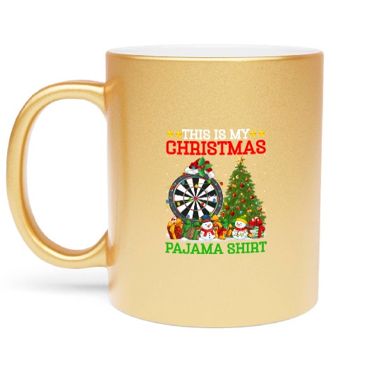 Darts Christmas Tree Lights Metallic Mugs
