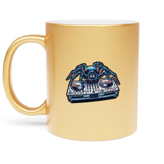 DJ Spider On The Controller-creative Design Metallic Mugs