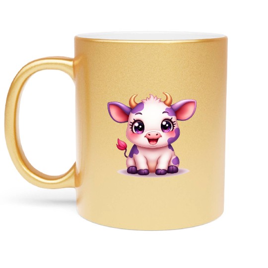 blueberry cow Gift unique Metallic Mugs