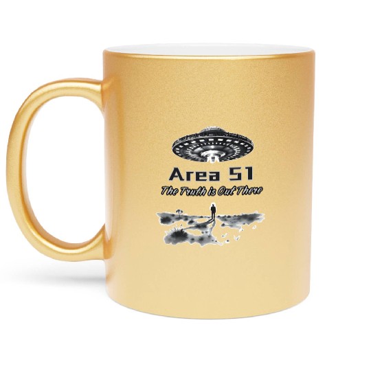The Truth is Out There: Area 51 - Alien Invasion Metallic Mugs
