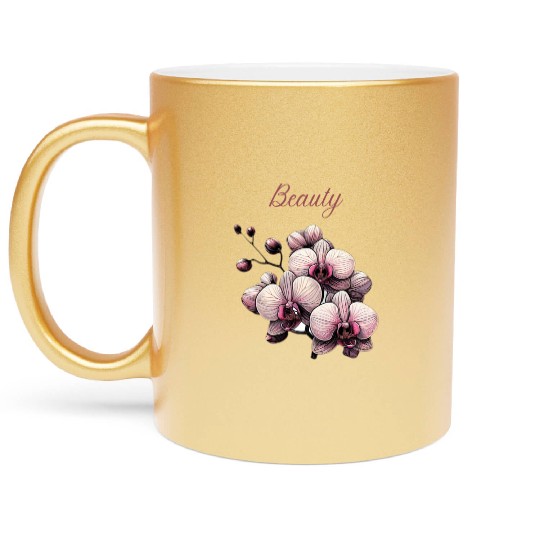 Orchid Elegance: A Symbol of Timeless Beauty Metallic Mugs