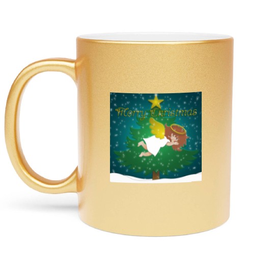 Sleeping Angel Metallic Mugs
