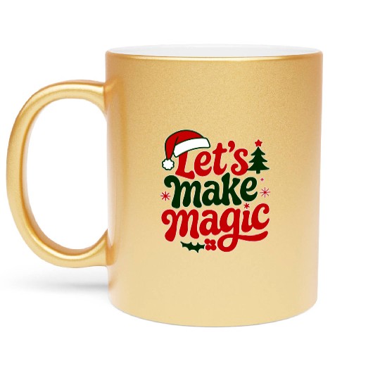 Christmas magic - Santa Claus and holidays Metallic Mugs