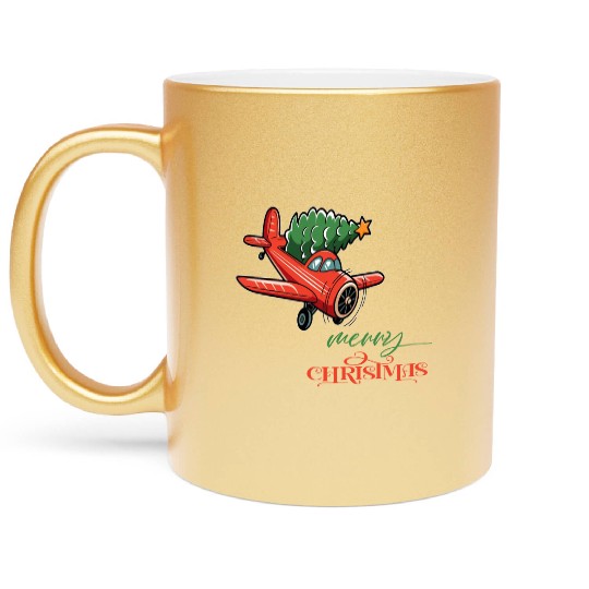 MERRY CHRISTMAS 3 Metallic Mugs