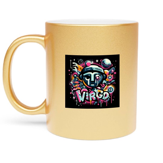 planet virgo robo Metallic Mugs