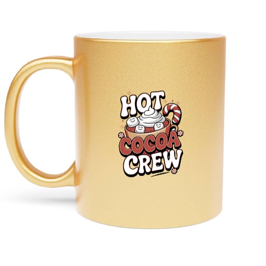 Hot Cocoa Crew Metallic Mugs