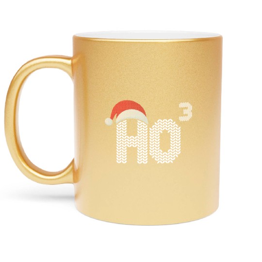 Ho Cubed Funny Christmas Math Teacher Ho Ho Ho Metallic Mugs