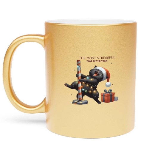 Merry Christmas, Christmas Vintage Metallic Mugs