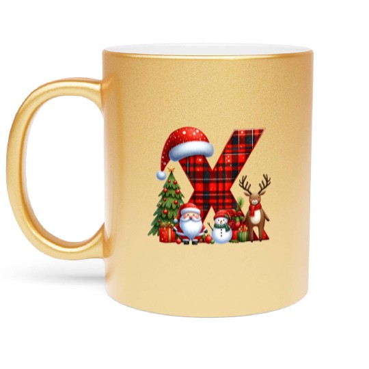 Merry Christmas, Christmas Retro Metallic Mugs