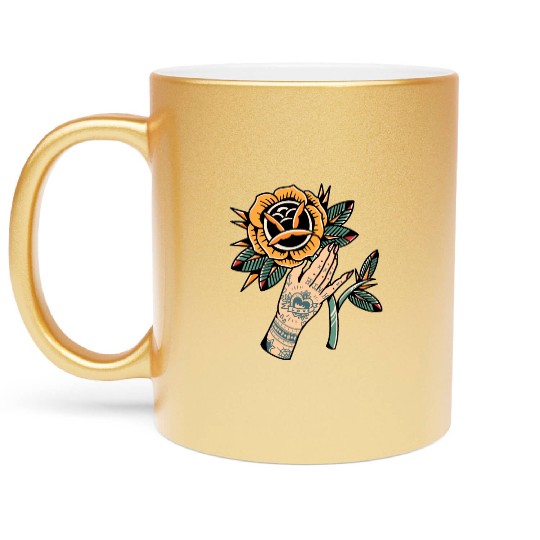 Yellow Rose | Premium Design | Metallic Mugs