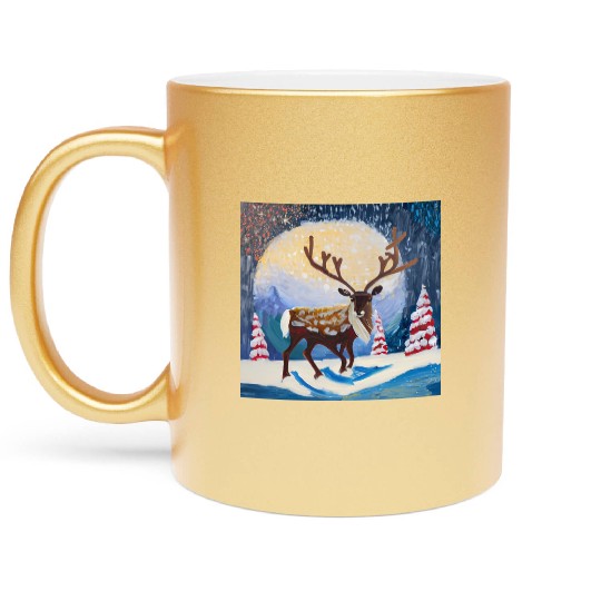 Christmas raider Metallic Mugs