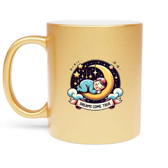 Dreams Come True Under Starry Night Sky Metallic Mugs