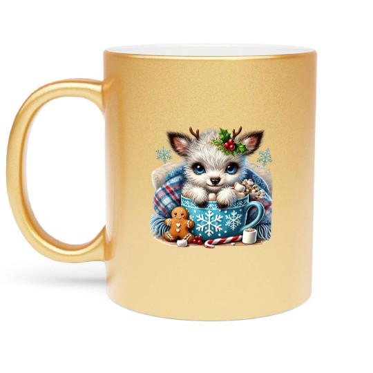 Christmas Retro, Merry Christmas Metallic Mugs
