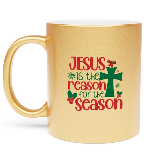 Jesus is the Reason for the Season, Christmas Metallic Mugs