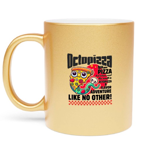 Octopizza Pizza And Octopus Fantasy Metallic Mugs