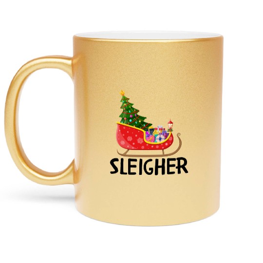 Sleigher Metallic Mugs