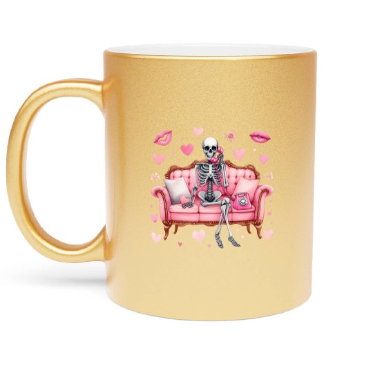 Valentines Cute, Valentine Retro Metallic Mugs