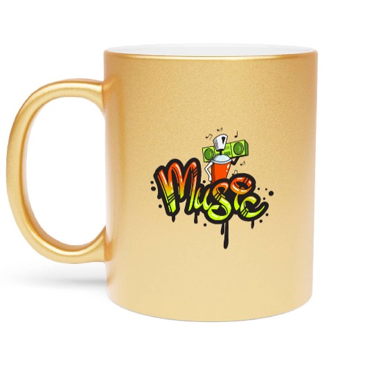 Heart of music Metallic Mugs