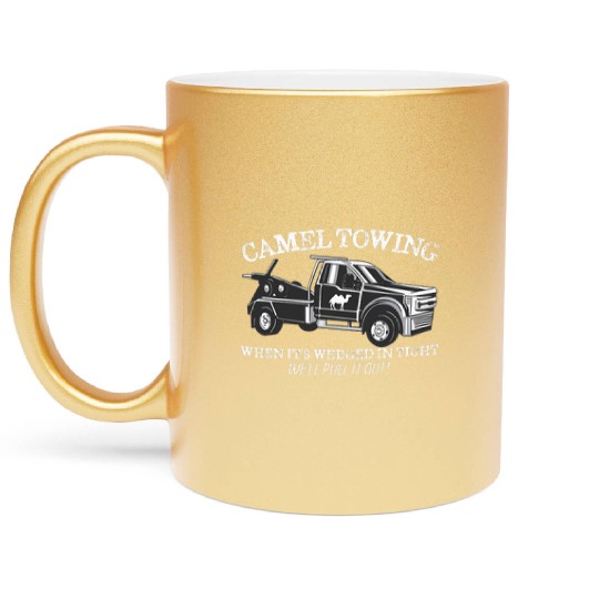 Retro Camel Towing Metallic Mugs