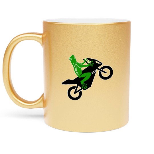 frog moto Metallic Mugs