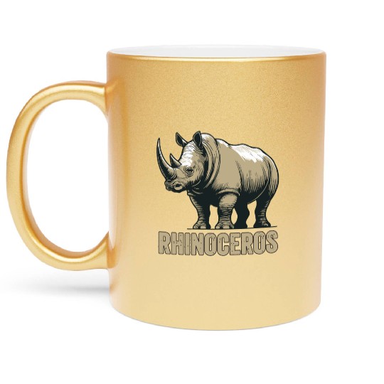 Rhinoceros Rhino Safari African Animal Metallic Mugs