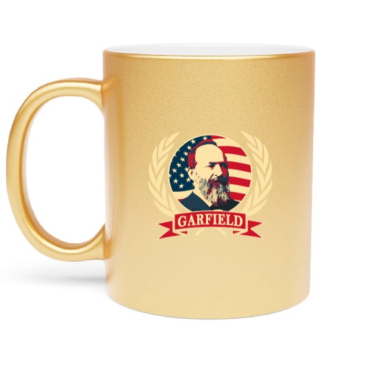 President James Abraham Garfield Metallic Mugs