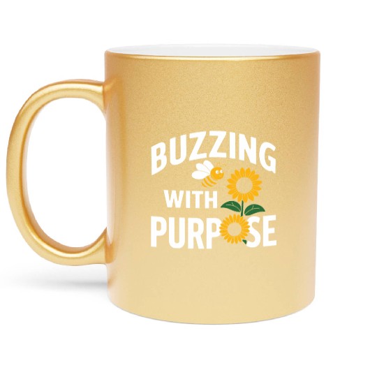 Bee-Friendly Gardener Pollinator Garden and Save Metallic Mugs