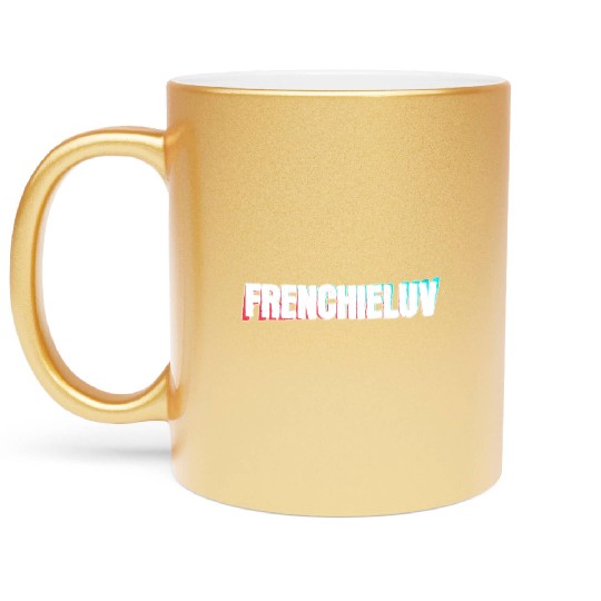 Frenchie Love Metallic Mugs