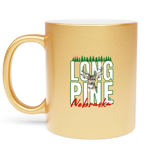 LONG PINE NEBRASKA DEER Family Design Metallic Mugs
