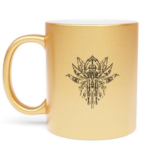 Mystica Black Metallic Mugs