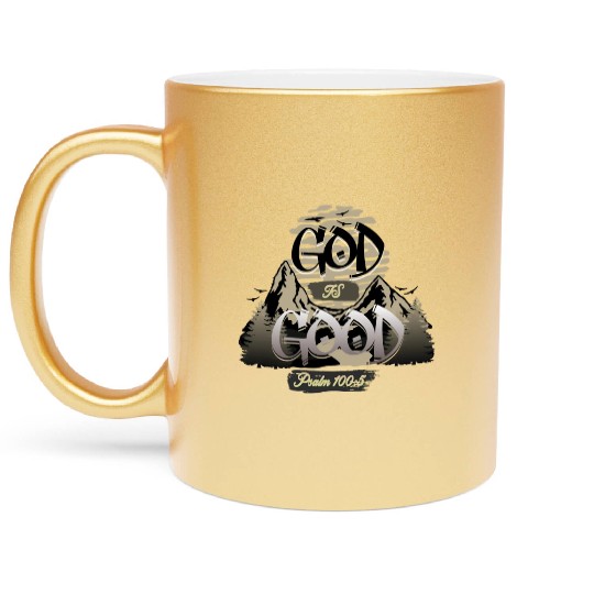 God is good faith Metallic Mugs