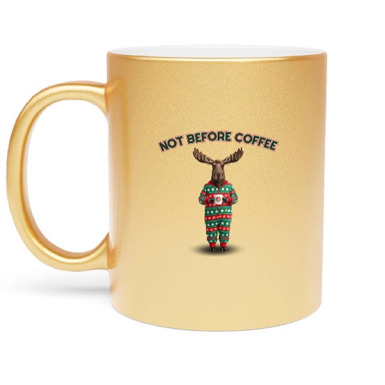 Morning Moose Christmas Metallic Mugs