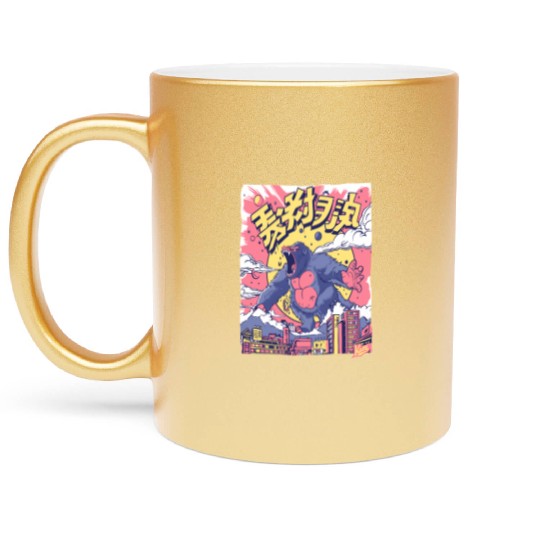 Kaiju Gorilla – Neon City Rampage Metallic Mugs