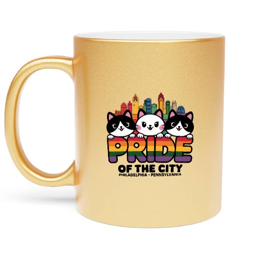 Pride of Philadelphia City Pennsylvania USA Rainbo Metallic Mugs