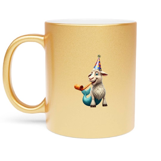 Party Animal Capricorn Metallic Mugs
