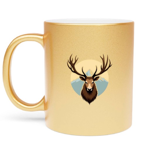 Reindeer in the Mountain Wilderness – Nature-lover Metallic Mugs