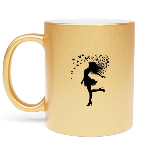 Colorful Butterfly Elegant for All Seasons Metallic Mugs