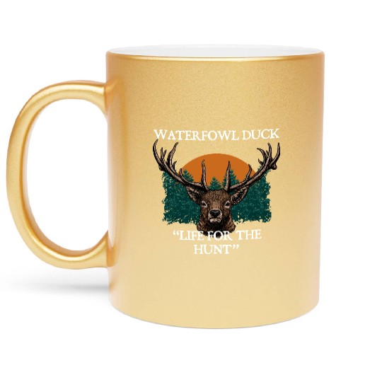 Waterfowl Duck Live for Hunt Cast Around Hunting Metallic Mugs