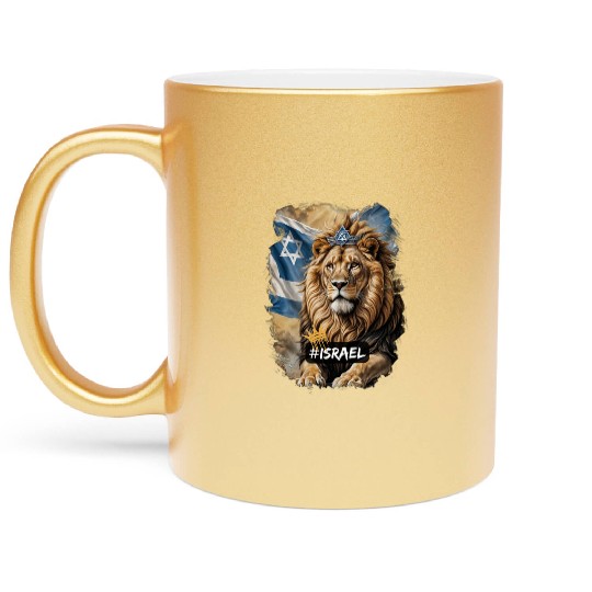 lion of judah - israel Metallic Mugs