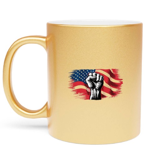 Martin Luther King Day Fight for the poeple Metallic Mugs