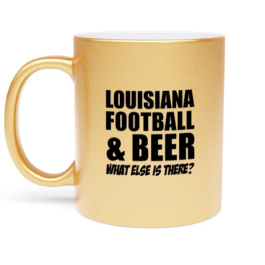 LOUISIANA American Football Beer Metallic Mugs