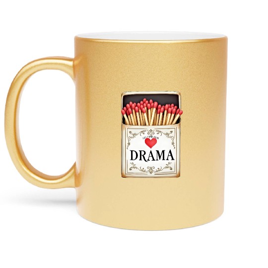 anti valentine no time for drama Metallic Mugs