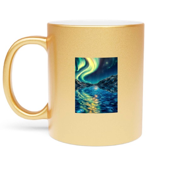 Crystal Lake of Aurora Metallic Mugs