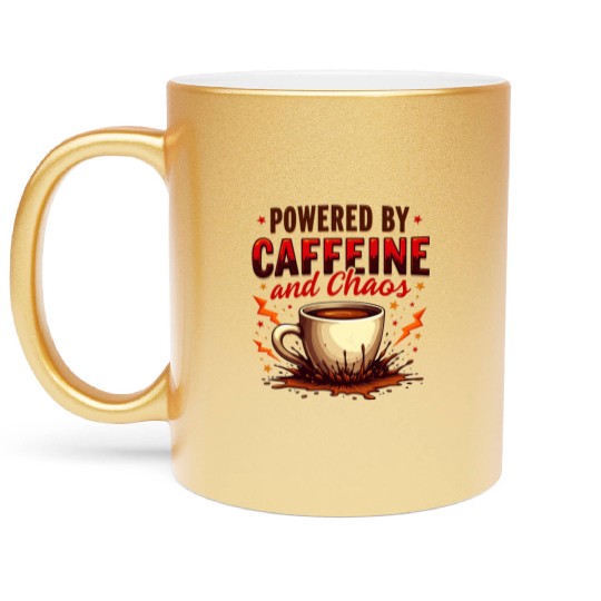 Caffeine Chaos Metallic Mugs