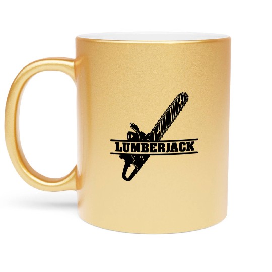 Chainsaw lumberjack Metallic Mugs