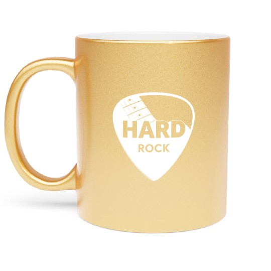 Hard Rock Guitar Pick Metallic Mugs